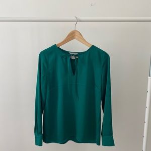 H&M emerald blouse